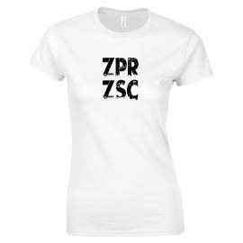 Zaporozsec - ZPRZSC póló női fehér