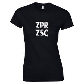 Zaporozsec - ZPRZSC póló női fekete